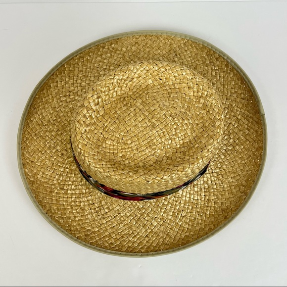 Straw Hat Fruit Fabric Print Made In The USA Size Medium - Picture 4 of 12